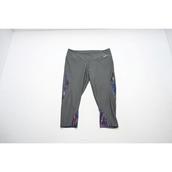 Nike Leggings Athletic Compression Yoga Performance Gray Pants Womens Sz XL - Picture 1 of 5